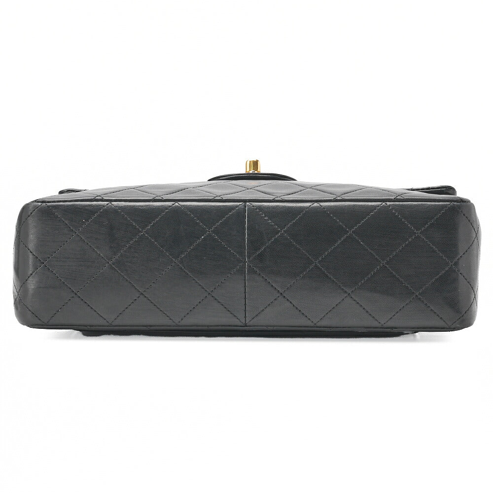 CHANEL Shoulder Bag, Matelasse Double Flap, Lambskin, Black, Gold-Tone Hardware, Pre-Owned - Vintage La Charme