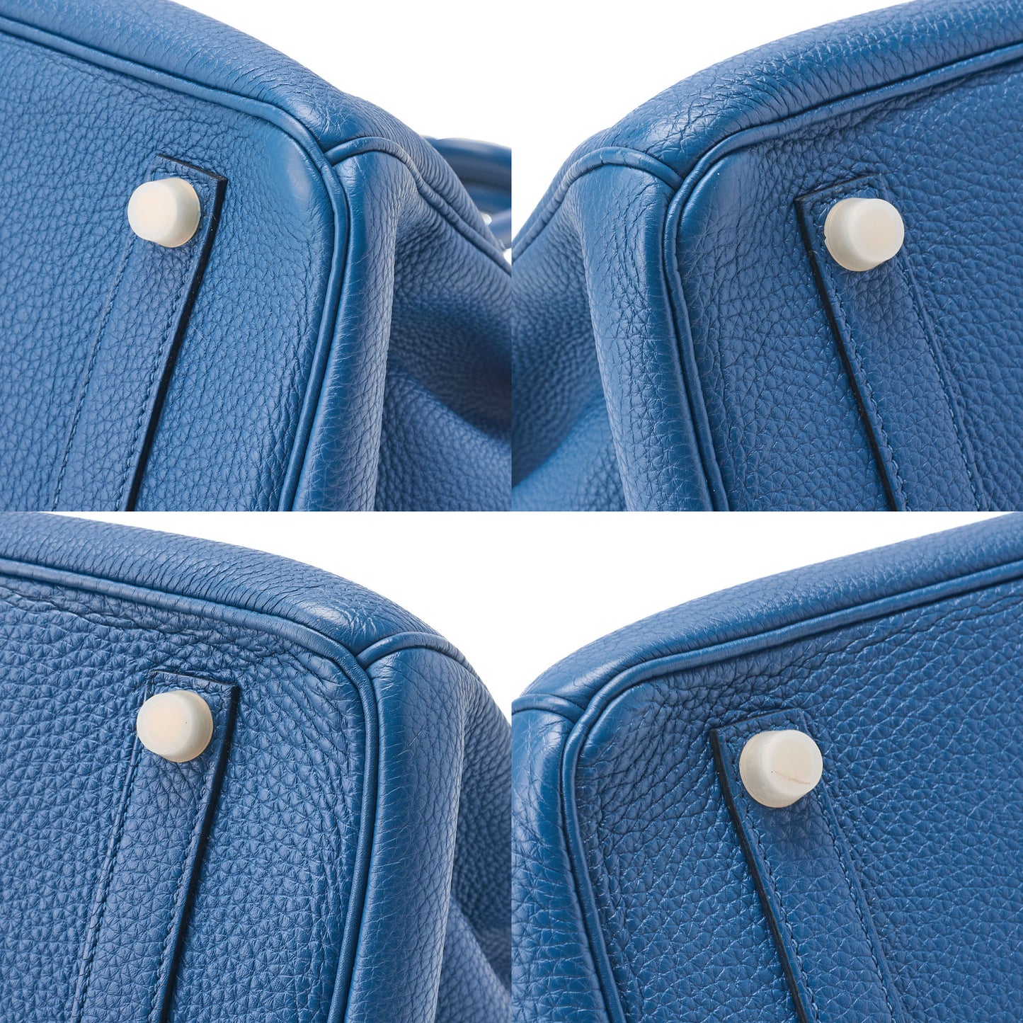 HERMES Birkin 35 Handbag Fjord Leather Fjord Blue Gold-Tone Hardware Pre-Owned - Vintage La Charme