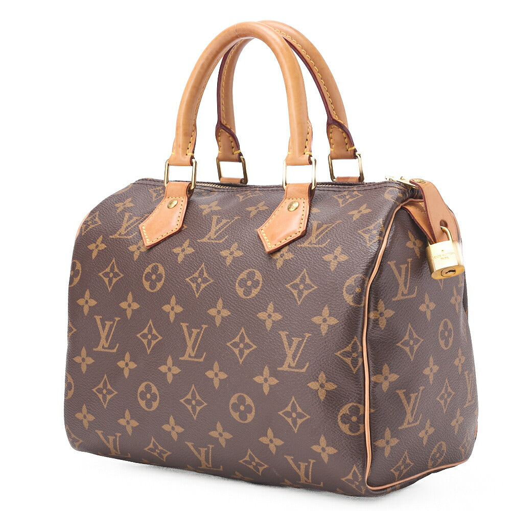 Louis Vuitton Shoulder Bag, Monogram Speedy 25, Canvas, Brown, Gold-Tone Hardware, Pre-Owned - Vintage La Charme