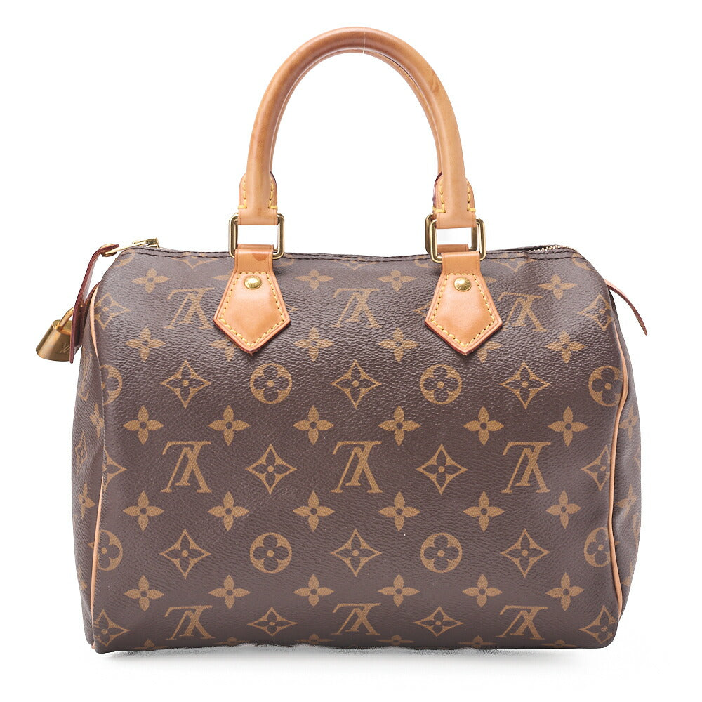 Louis Vuitton Shoulder Bag, Monogram Speedy 25, Canvas, Brown, Gold-Tone Hardware, Pre-Owned - Vintage La Charme