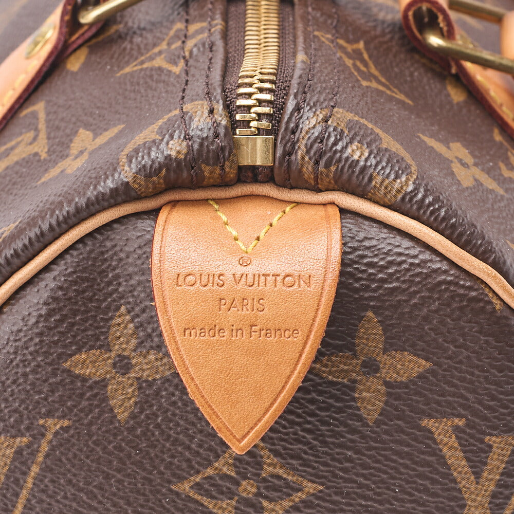 Louis Vuitton Shoulder Bag, Monogram Speedy 25, Canvas, Brown, Gold-Tone Hardware, Pre-Owned - Vintage La Charme