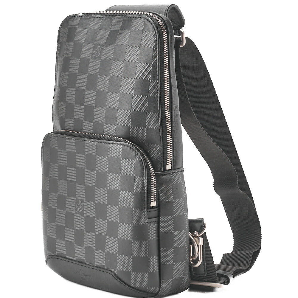 Louis Vuitton Shoulder Bag, Damier Infini, Black Noir, Silver-Tone Hardware, Pre-Owned - Vintage La Charme