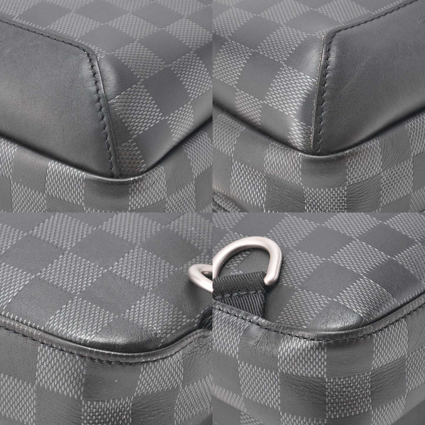 Louis Vuitton Shoulder Bag, Damier Infini, Black Noir, Silver-Tone Hardware, Pre-Owned - Vintage La Charme