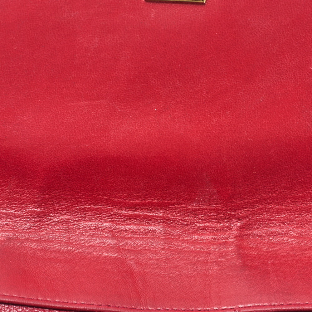 CHANEL Shoulder Backpack Bag Matelasse Outside Flap Turn Lock Lambskin Red Gold-Tone Hardware Pre-Owned - Vintage La Charme