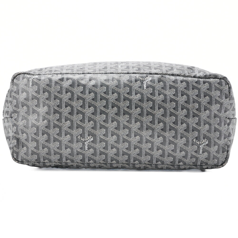 Goyard Saint Louis PM Tote Bag Coated Canvas Gray Silver-Tone Hardware Pre-Owned - Vintage La Charme