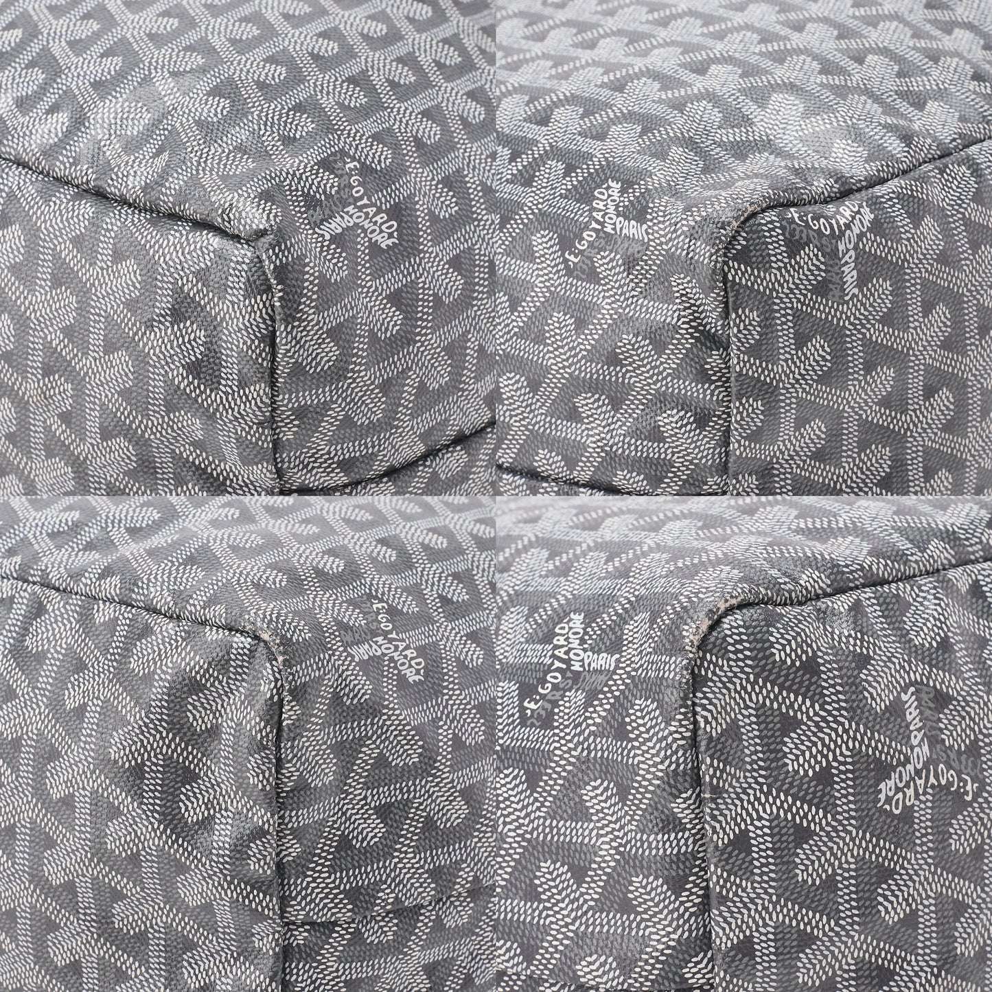 Goyard Saint Louis PM Tote Bag Coated Canvas Gray Silver-Tone Hardware Pre-Owned - Vintage La Charme