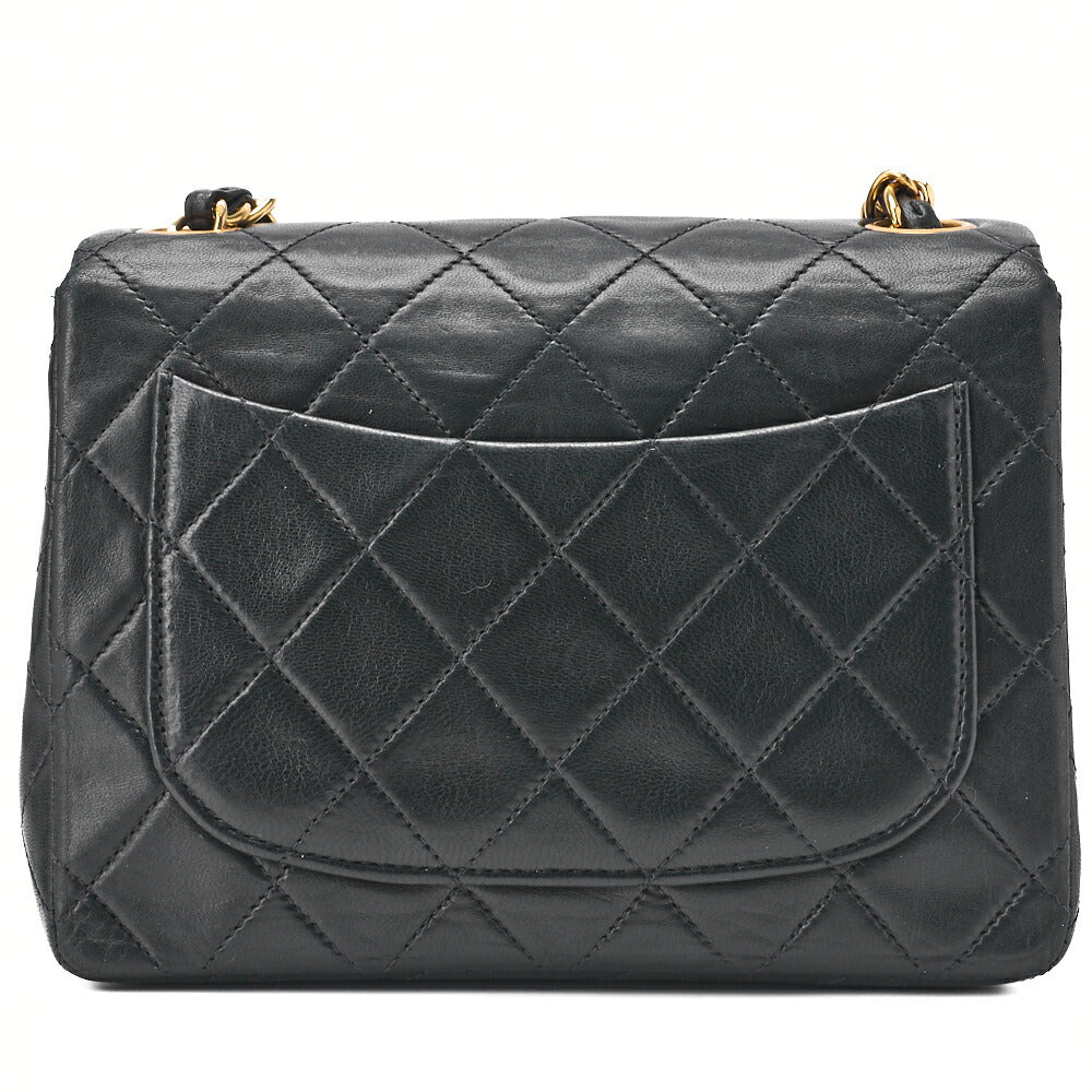 CHANEL Chain Shoulder Bag Mini Matelasse Lambskin Black Gold-Tone Hardware Pre-Owned - Vintage La Charme