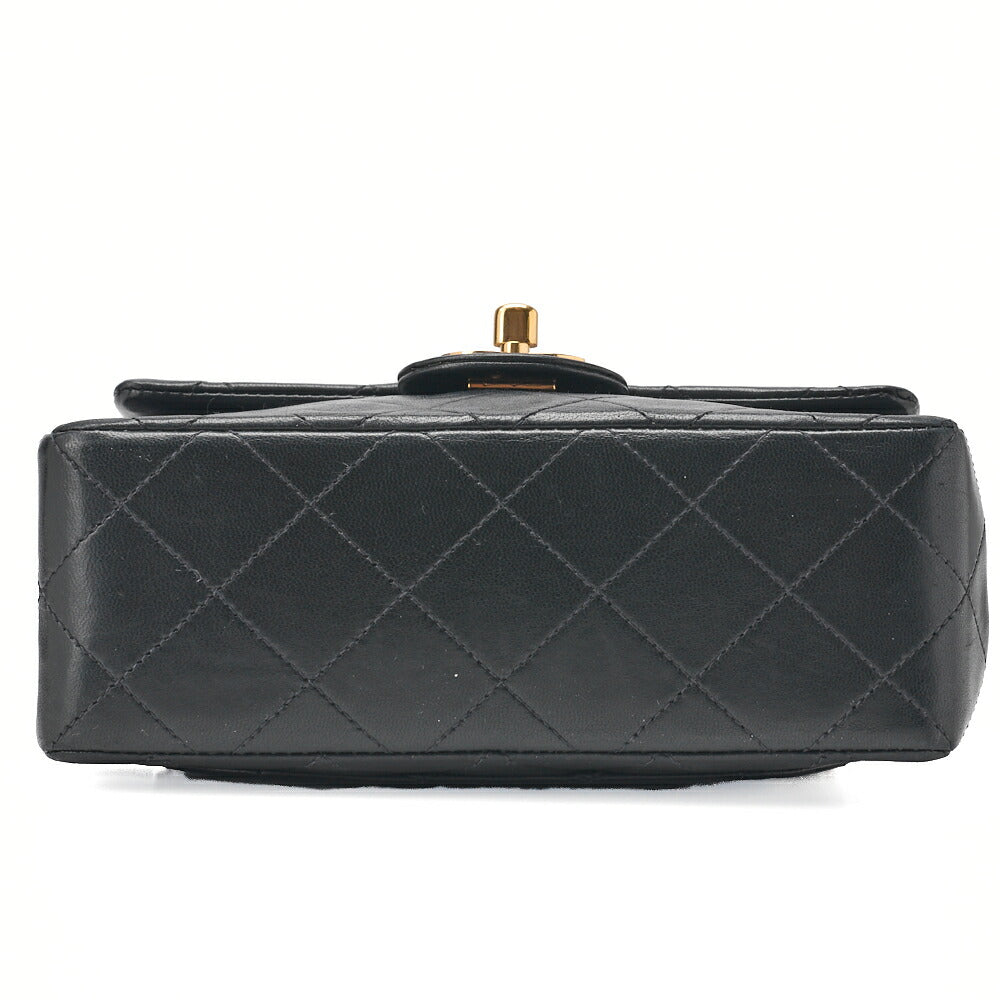 CHANEL Chain Shoulder Bag Mini Matelasse Lambskin Black Gold-Tone Hardware Pre-Owned - Vintage La Charme