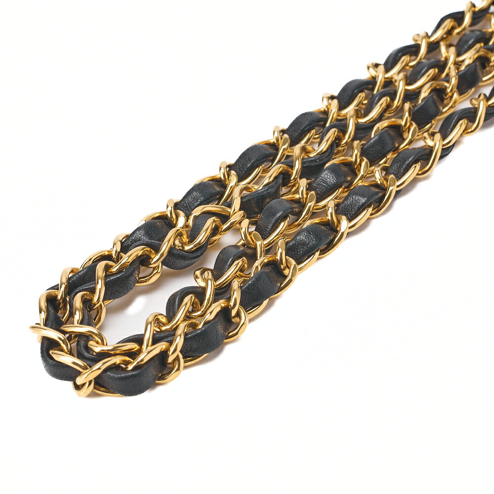 CHANEL Chain Shoulder Bag Mini Matelasse Lambskin Black Gold-Tone Hardware Pre-Owned - Vintage La Charme