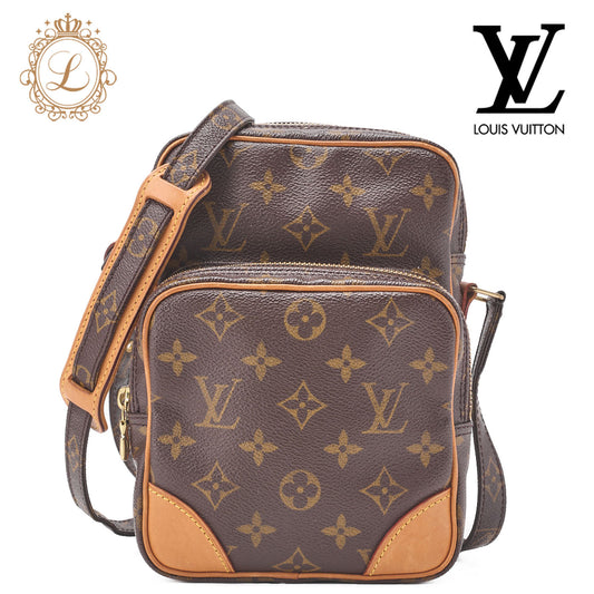 Louis Vuitton Shoulder Bag, Monogram, Canvas, Brown, Gold-Tone Hardware, Pre-Owned - Vintage La Charme