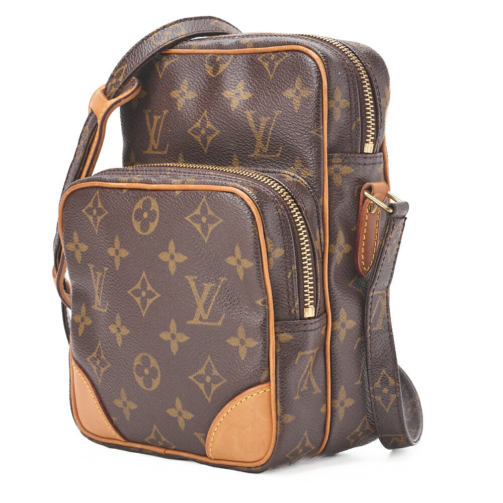 Louis Vuitton Shoulder Bag, Monogram, Canvas, Brown, Gold-Tone Hardware, Pre-Owned - Vintage La Charme