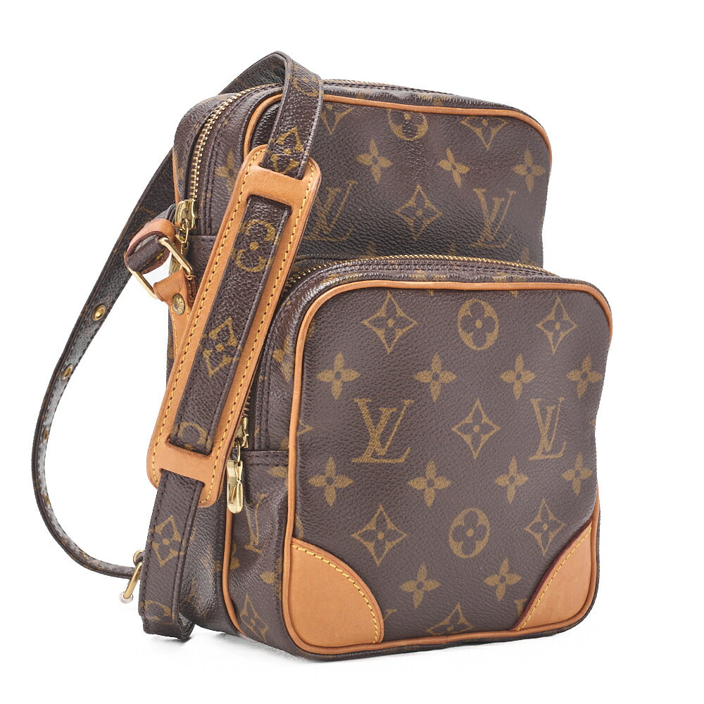Louis Vuitton Shoulder Bag, Monogram, Canvas, Brown, Gold-Tone Hardware, Pre-Owned - Vintage La Charme