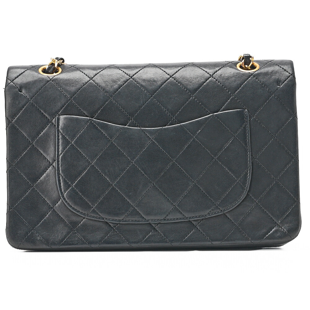 CHANEL Shoulder Bag Matelasse Double Flap Lambskin Black Gold-Tone Hardware Pre-Owned - Vintage La Charme