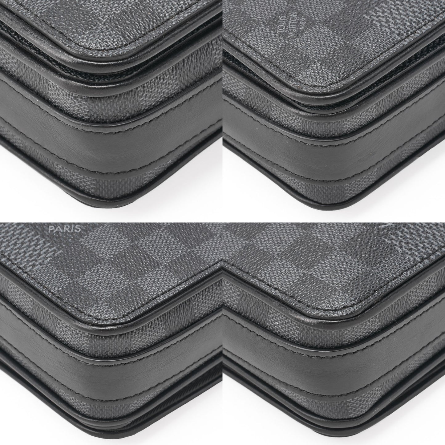 Louis Vuitton Shoulder Bag, Damier Grafitte, Black, Silver-Tone Hardware, Pre-Owned - Vintage La Charme