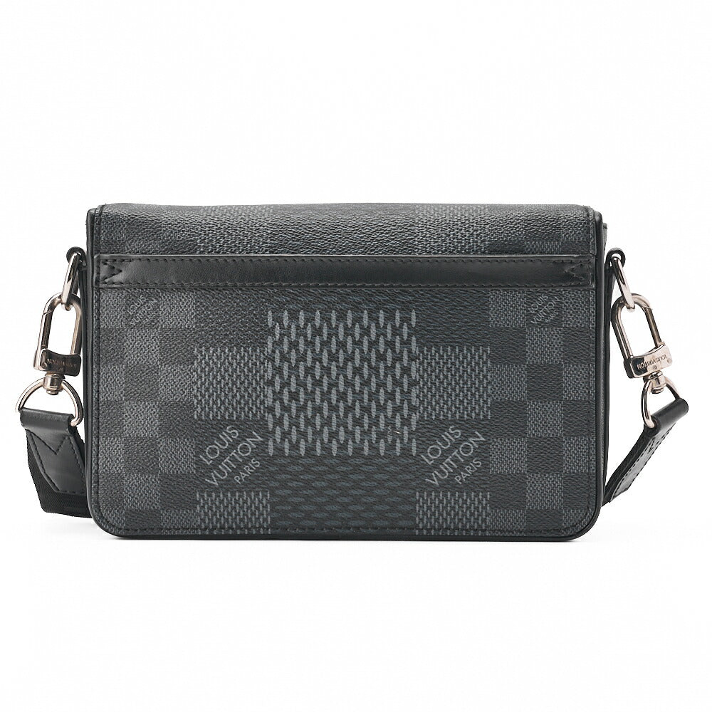 Louis Vuitton Shoulder Bag, Damier Grafitte, Black, Silver-Tone Hardware, Pre-Owned - Vintage La Charme