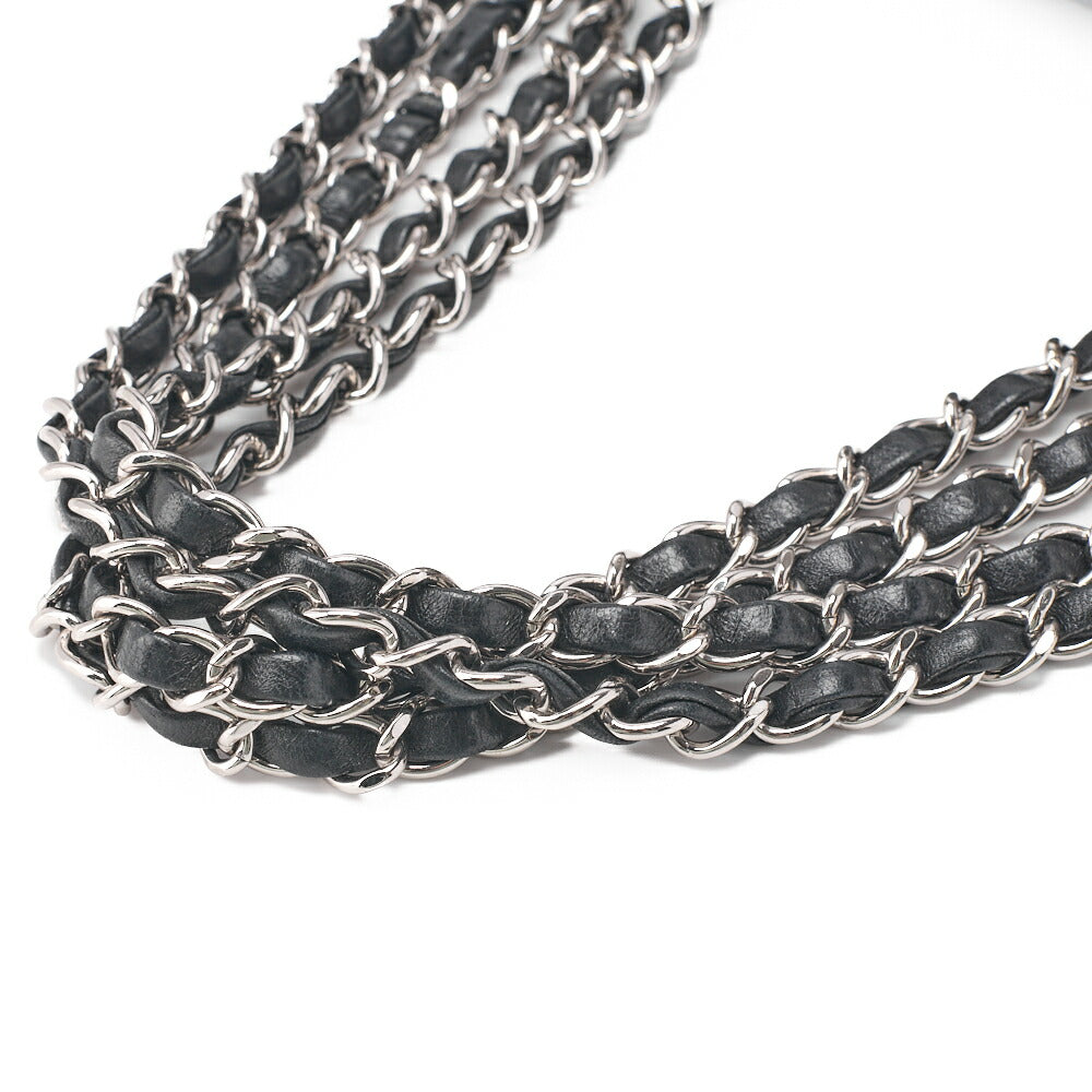 CHANEL Shoulder Bag Tote Bag Matelasse 2.55 Lock Chain Lambskin Black Silver-Tone Hardware Pre-Owned - Vintage La Charme