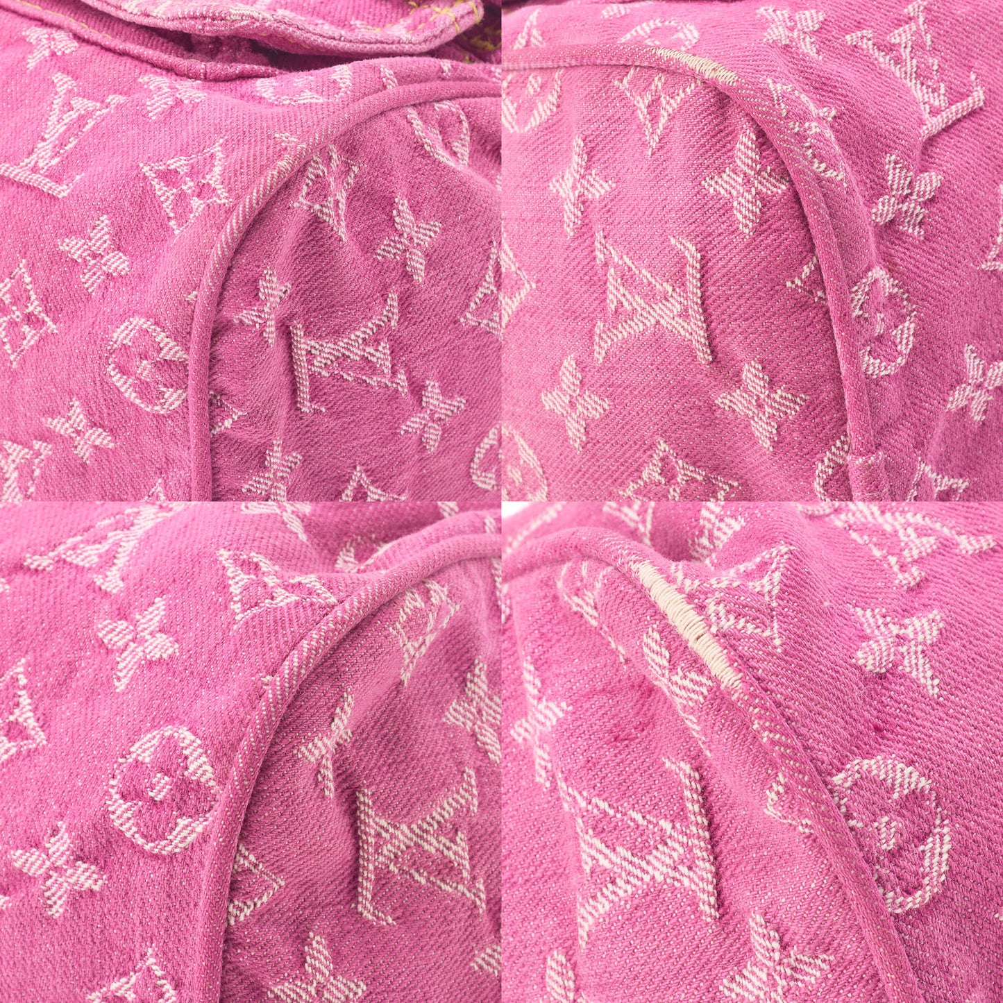 Louis Vuitton Handbag, Neo Speedy, Monogram Denim, Pink, Gold-Tone Hardware, Pre-Owned - Vintage La Charme