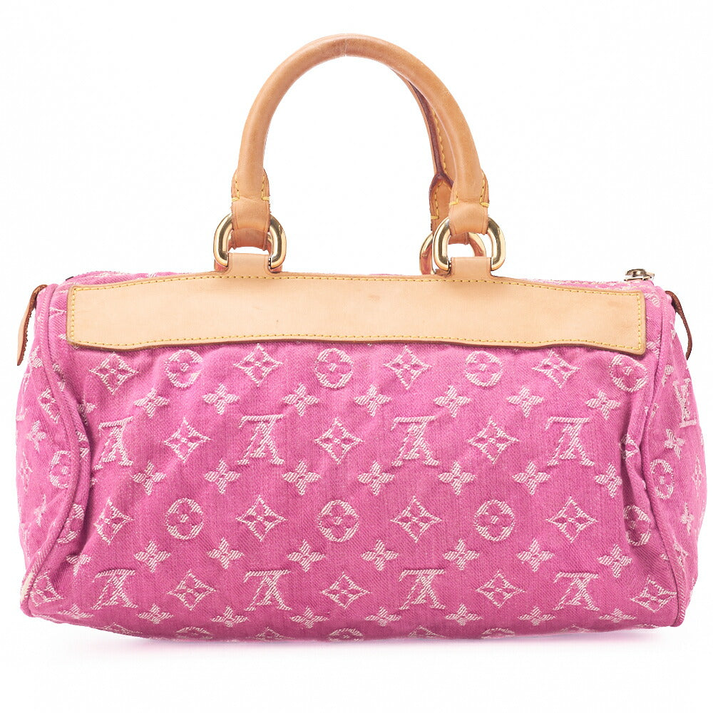 Louis Vuitton Handbag, Neo Speedy, Monogram Denim, Pink, Gold-Tone Hardware, Pre-Owned - Vintage La Charme