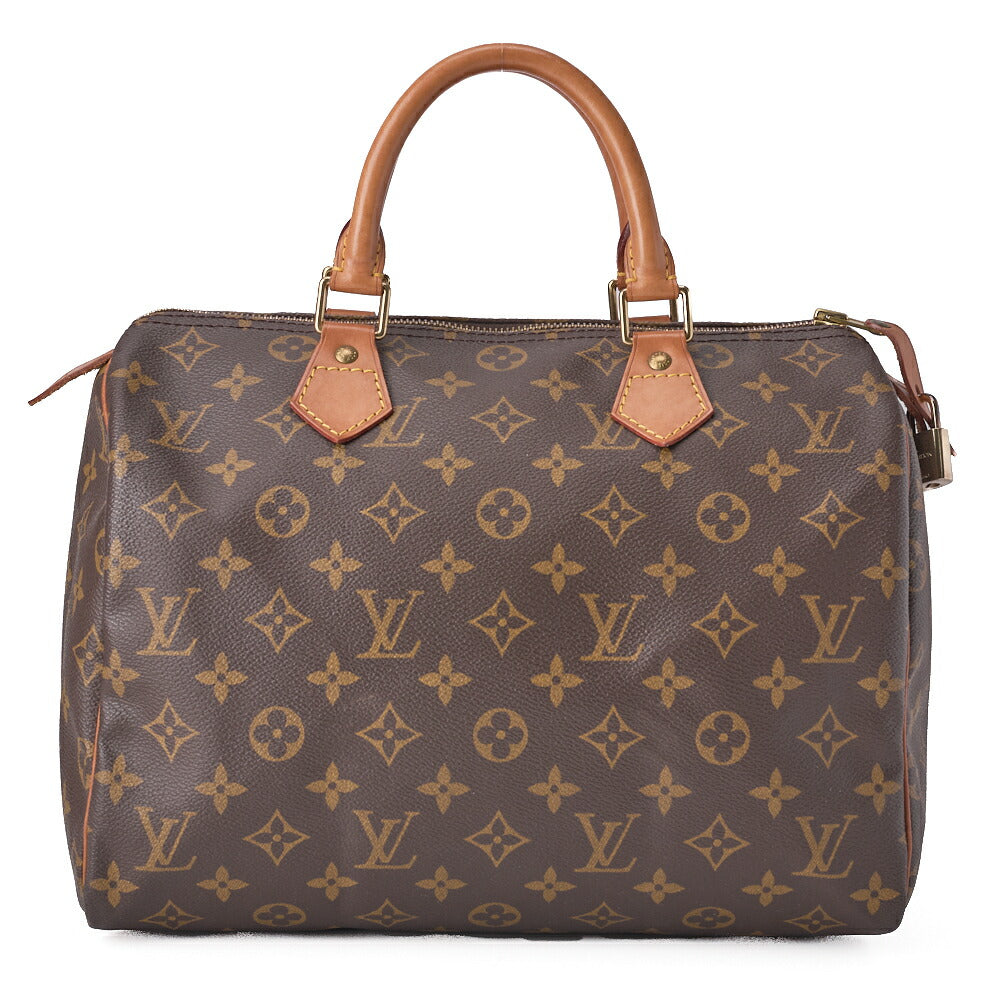 Louis Vuitton Speedy 30 Handbag, Monogram Canvas, Brown, Gold-Tone Hardware, Pre-Owned - Vintage La Charme