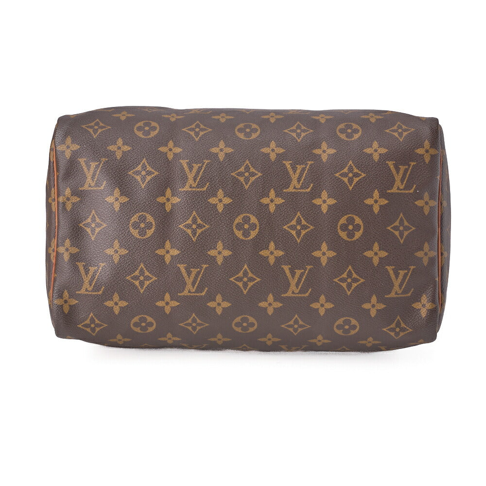 Louis Vuitton Speedy 30 Handbag, Monogram Canvas, Brown, Gold-Tone Hardware, Pre-Owned - Vintage La Charme