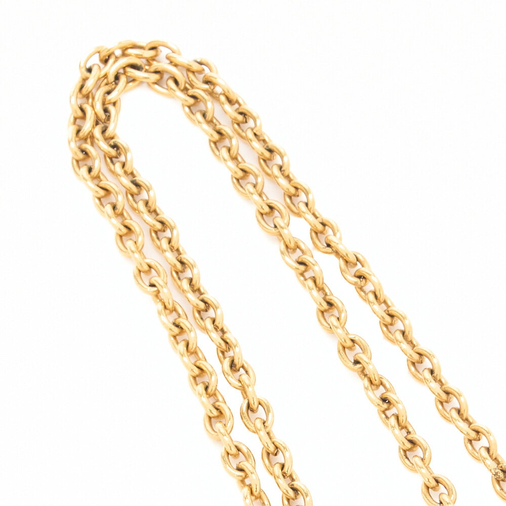 CHANEL Necklace, Coco Mark Matelasse, Gold Plated, Gold, Gold-Tone Hardware, Pre-Owned - Vintage La Charme