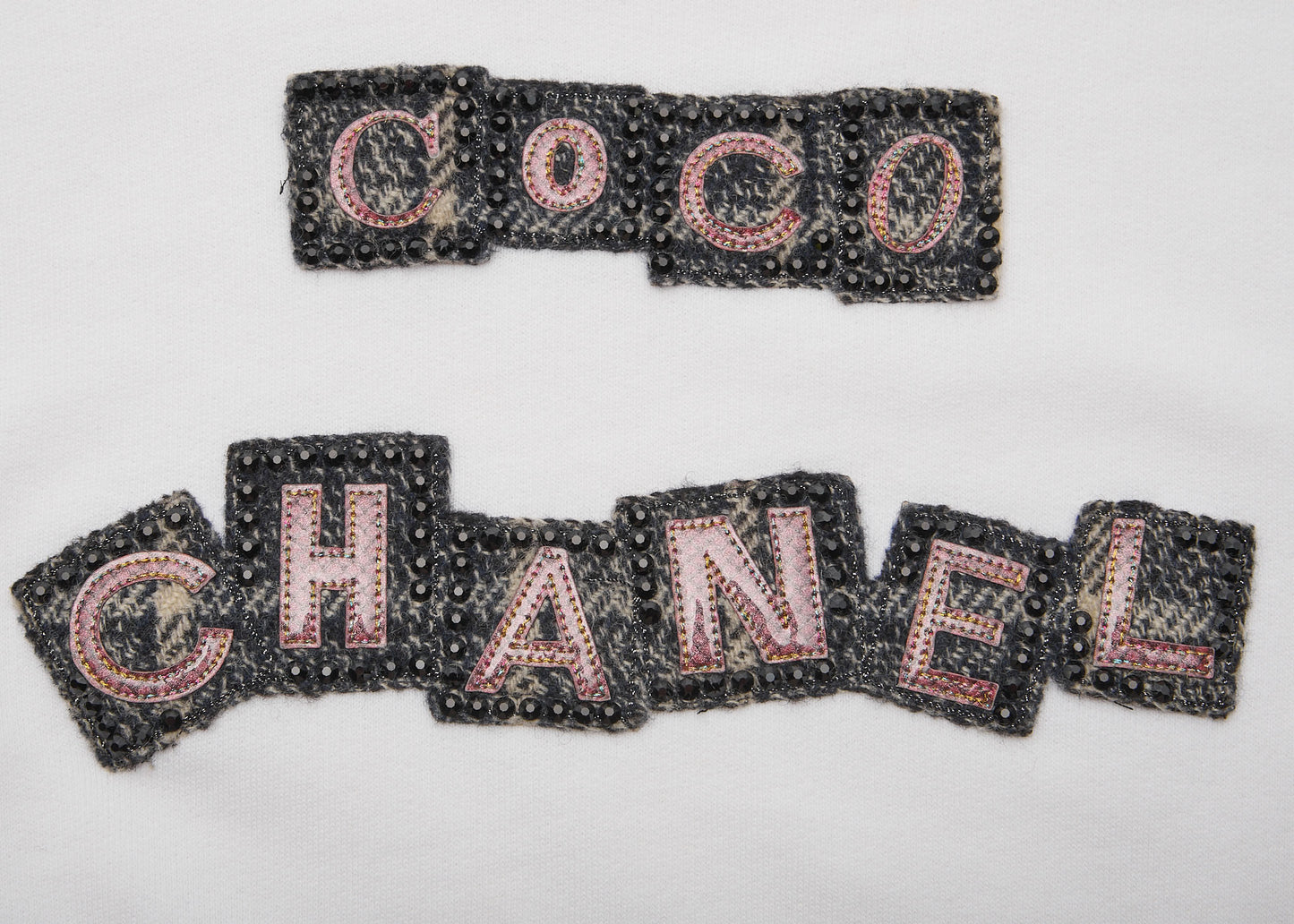 CHANEL T-Shirt, Short Sleeve, Cut-and-Sew, Cotton, White, Pre-Owned - Vintage La Charme