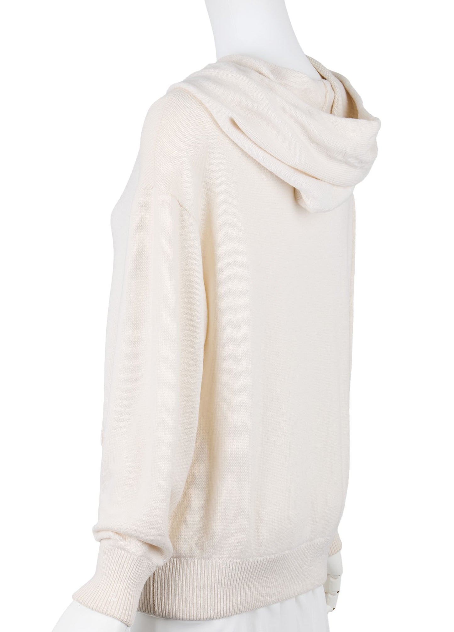 CHANEL Hoodie, Cashmere, Ivory, Gold-Tone Hardware, Pre-Owned - Vintage La Charme
