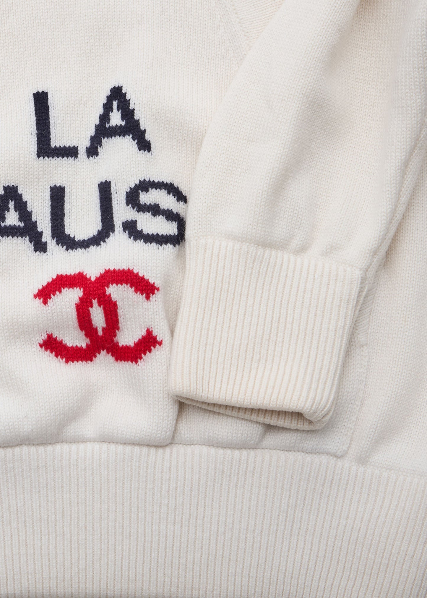 CHANEL Hoodie, Cashmere, Ivory, Gold-Tone Hardware, Pre-Owned - Vintage La Charme