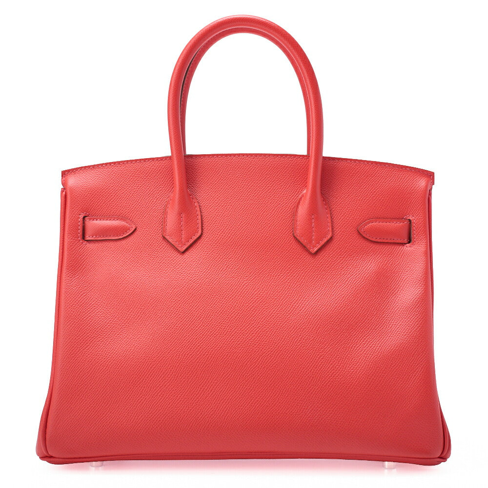 HERMES Birkin 30 Tote Bag Vaux Epson Rose Jaipur Silver-Tone Hardware Pre-Owned - Vintage La Charme