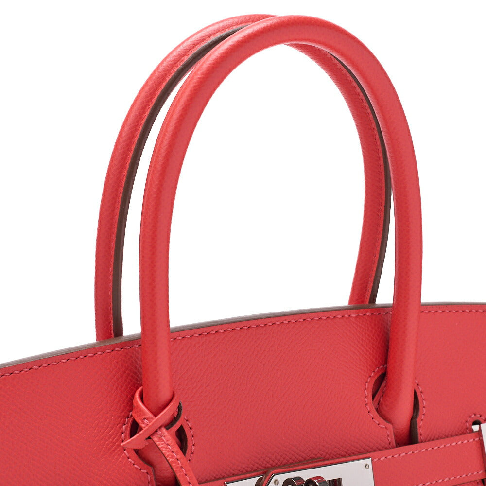 HERMES Birkin 30 Tote Bag Vaux Epson Rose Jaipur Silver-Tone Hardware Pre-Owned - Vintage La Charme
