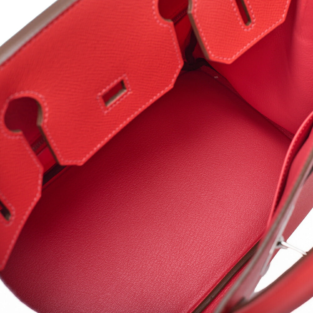 HERMES Birkin 30 Tote Bag Vaux Epson Rose Jaipur Silver-Tone Hardware Pre-Owned - Vintage La Charme