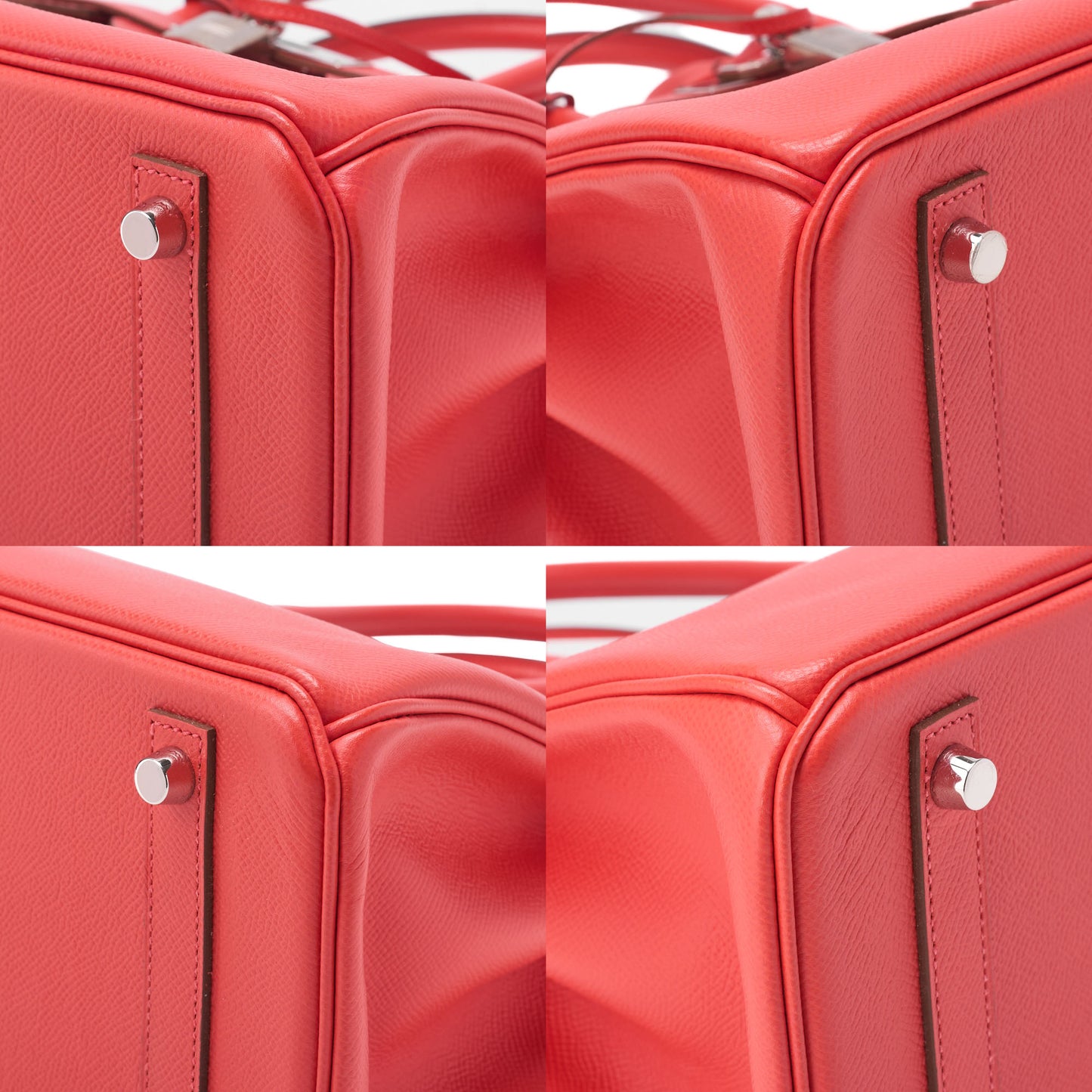 HERMES Birkin 30 Tote Bag Vaux Epson Rose Jaipur Silver-Tone Hardware Pre-Owned - Vintage La Charme