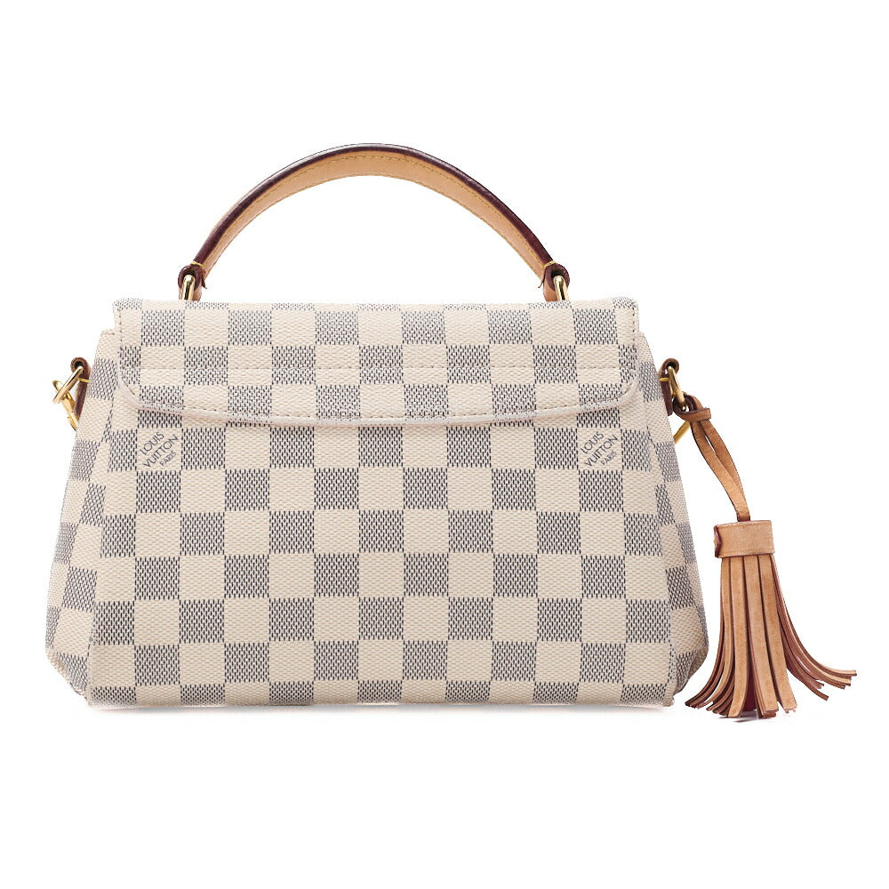 Louis Vuitton Shoulder Bag, Dami Azul, 2WAY, Canvas, White, Gold-Tone Hardware, Pre-Owned - Vintage La Charme