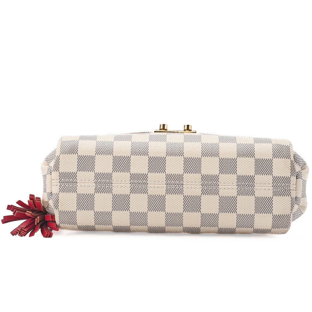 Louis Vuitton Shoulder Bag, Dami Azul, 2WAY, Canvas, White, Gold-Tone Hardware, Pre-Owned - Vintage La Charme