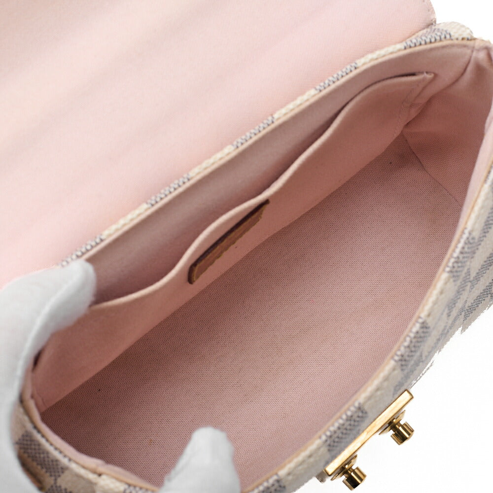 Louis Vuitton Shoulder Bag, Dami Azul, 2WAY, Canvas, White, Gold-Tone Hardware, Pre-Owned - Vintage La Charme