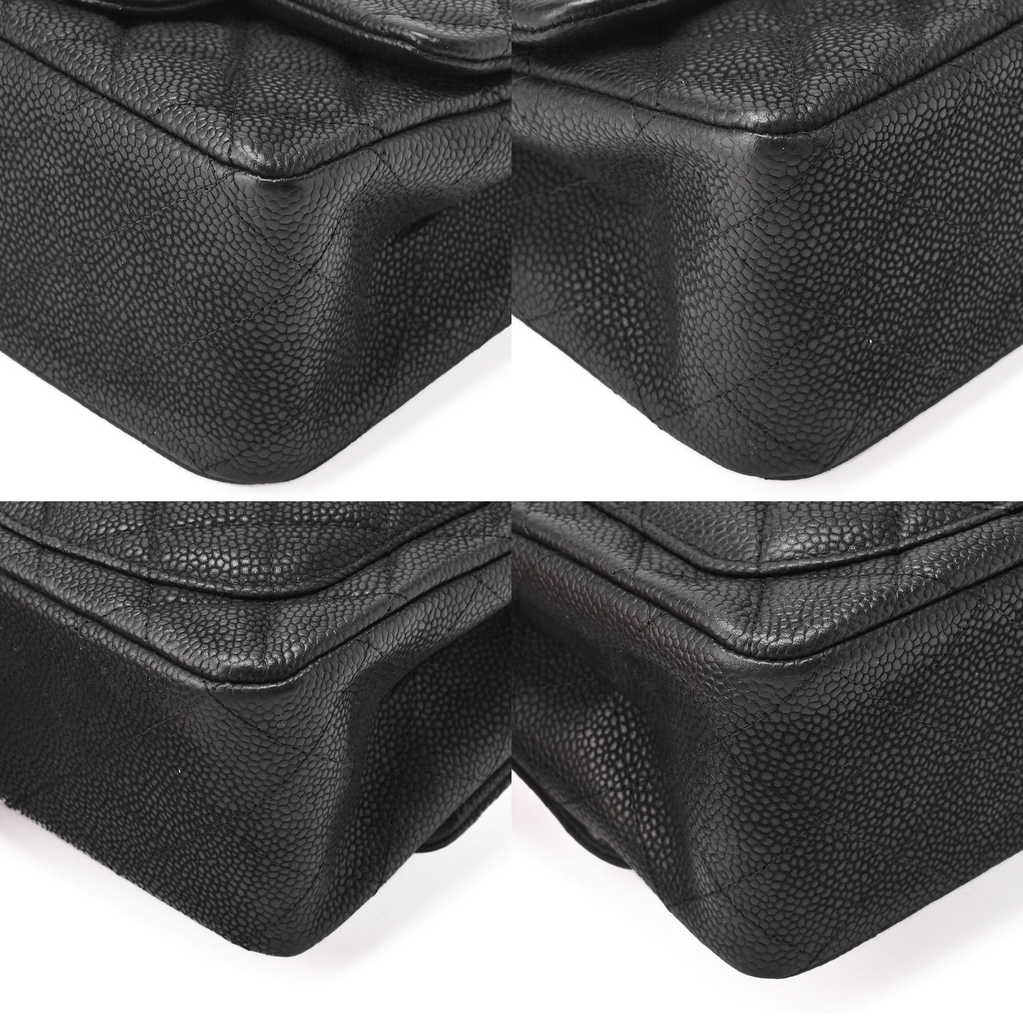 CHANEL Shoulder Bag Mini Matelasse Caviar Skin Black Silver-Tone Hardware Pre-Owned - Vintage La Charme