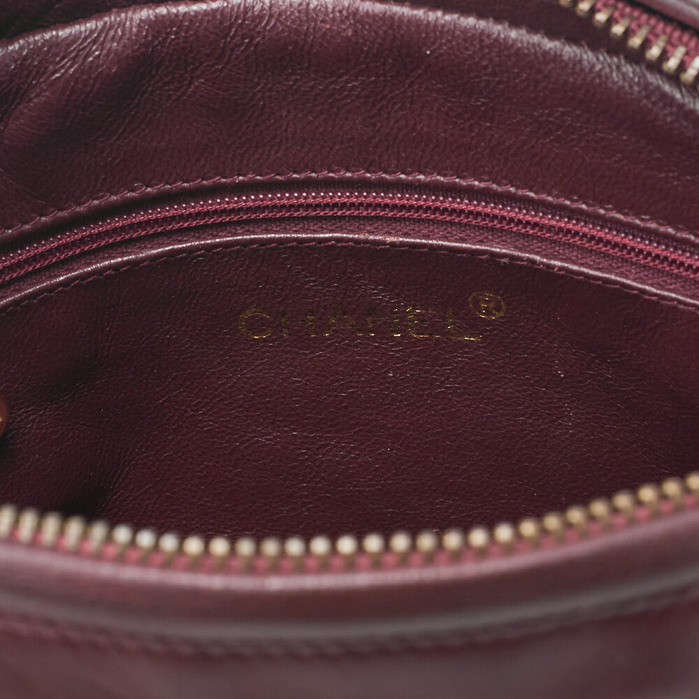CHANEL Shoulder Bag, V-Stitch Coco Mark, Bijou Chain, Lambskin, Bolt, Gold-Tone Hardware, Pre-Owned - Vintage La Charme