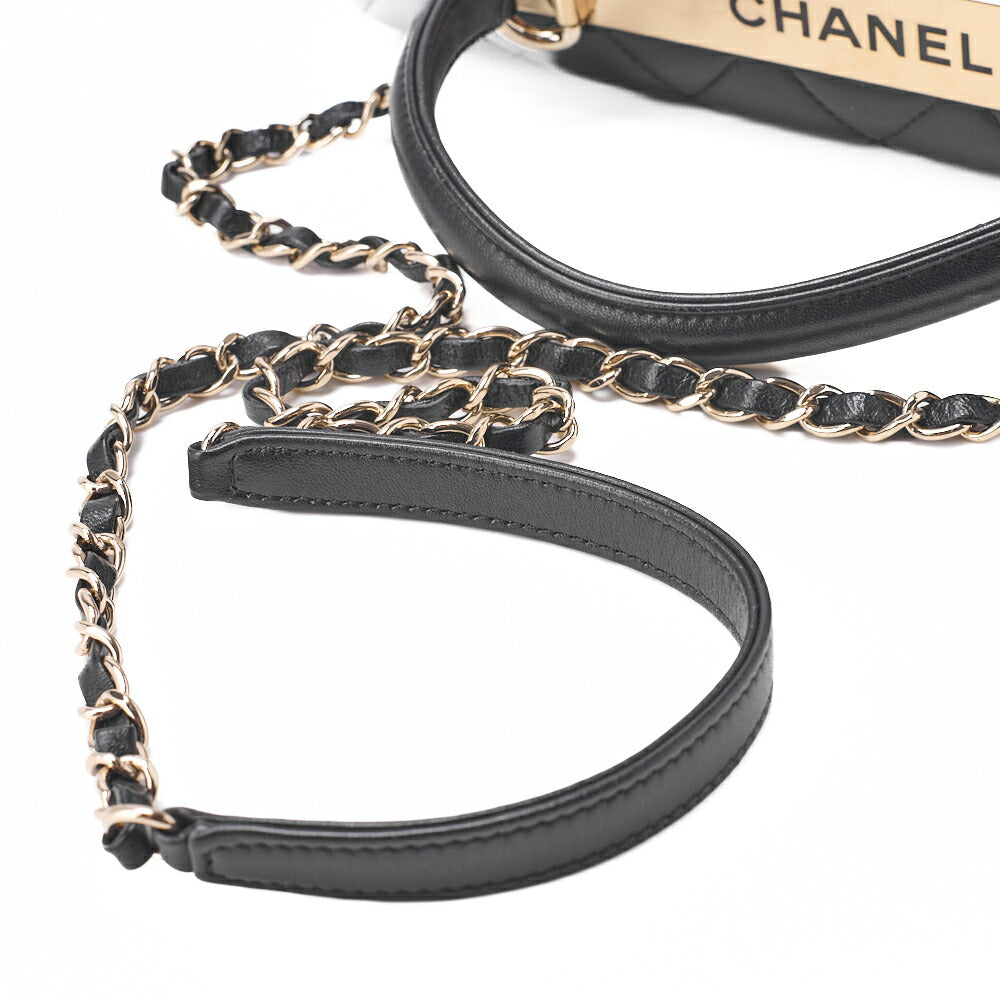 CHANEL Shoulder Bag, Matelasse, 2WAY, Lambskin, Black, Gold-Tone Hardware, Pre-Owned - Vintage La Charme