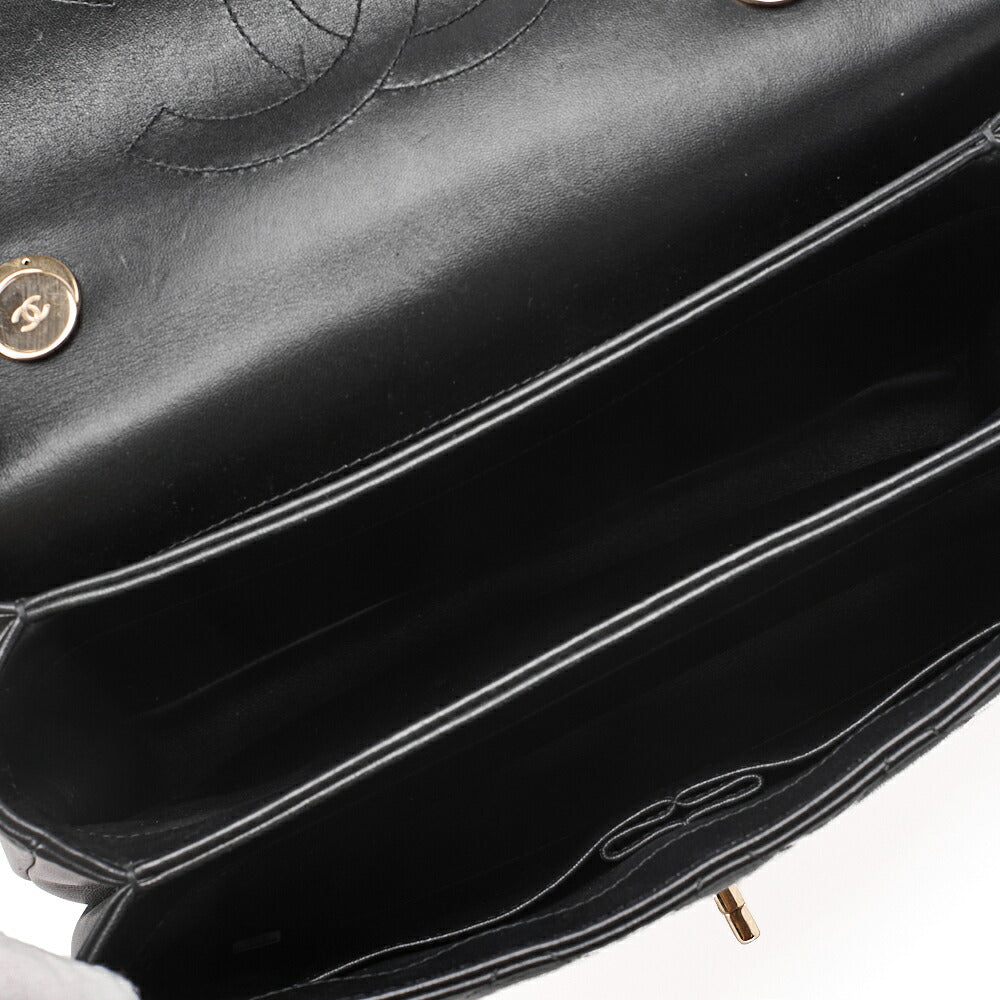 CHANEL Shoulder Bag, Matelasse, 2WAY, Lambskin, Black, Gold-Tone Hardware, Pre-Owned - Vintage La Charme