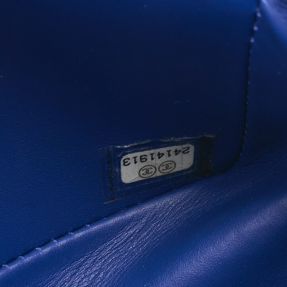 CHANEL Boy Chanel Matelasse Chain Shoulder Bag Lambskin Python Blue Gold-Tone Hardware Pre-Owned - Vintage La Charme