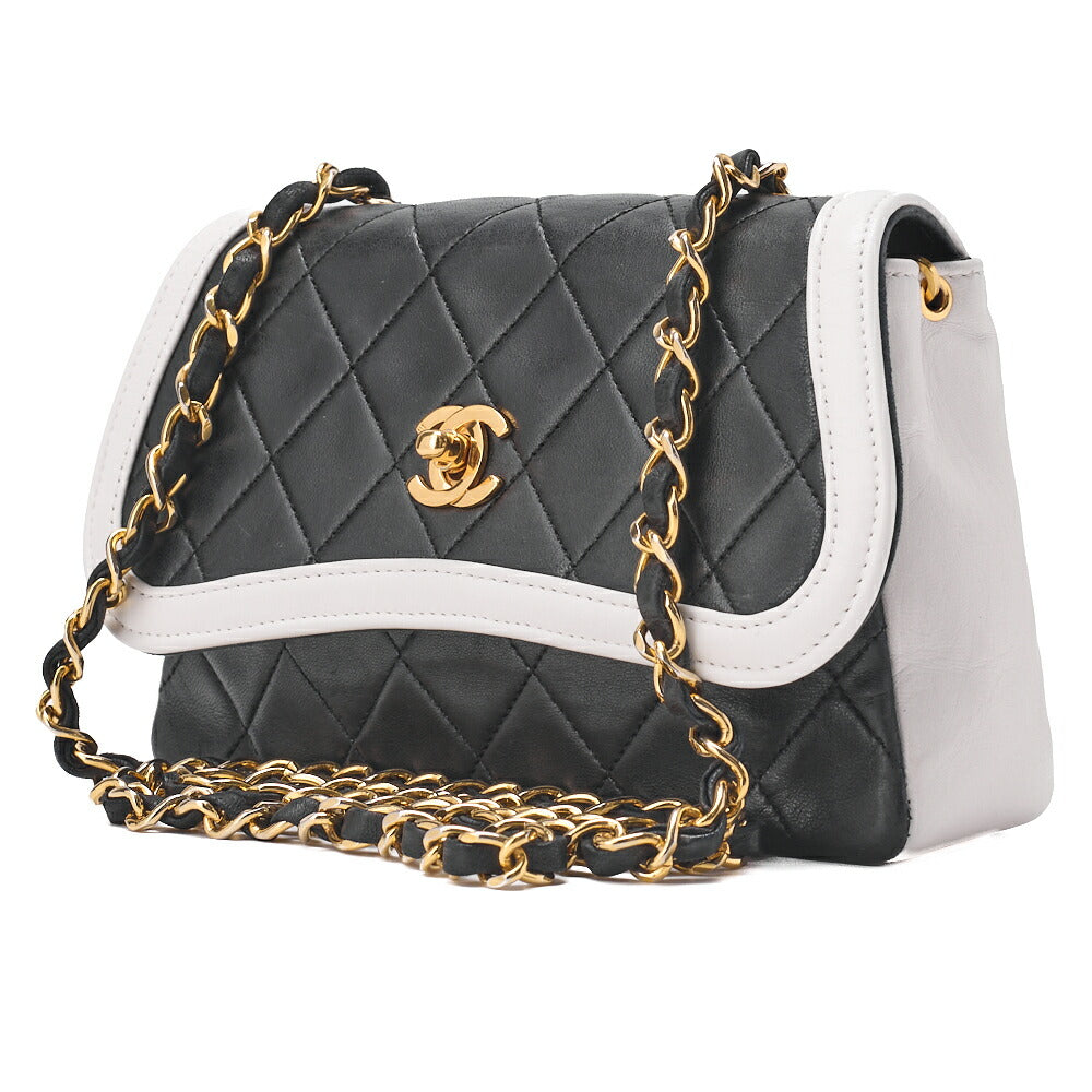 CHANEL Mini Shoulder Bag Matelasse Bicolor Lambskin Black Gold-Tone Hardware Pre-Owned - Vintage La Charme