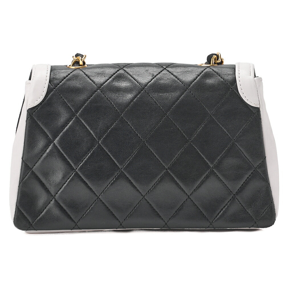 CHANEL Mini Shoulder Bag Matelasse Bicolor Lambskin Black Gold-Tone Hardware Pre-Owned - Vintage La Charme