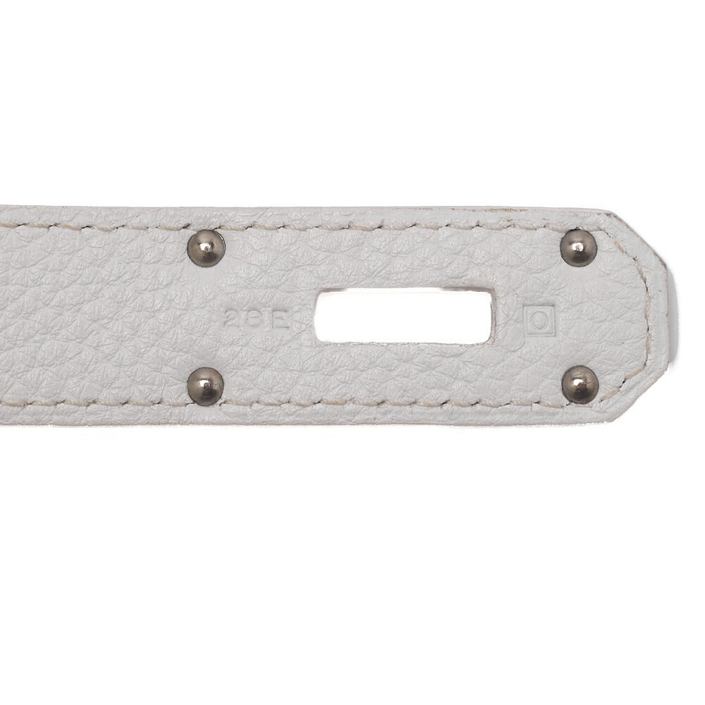 HERMES Gypsiere 34 Shoulder Bag, Tryon Clemence, White, Silver-Tone Hardware, Pre-Owned - Vintage La Charme