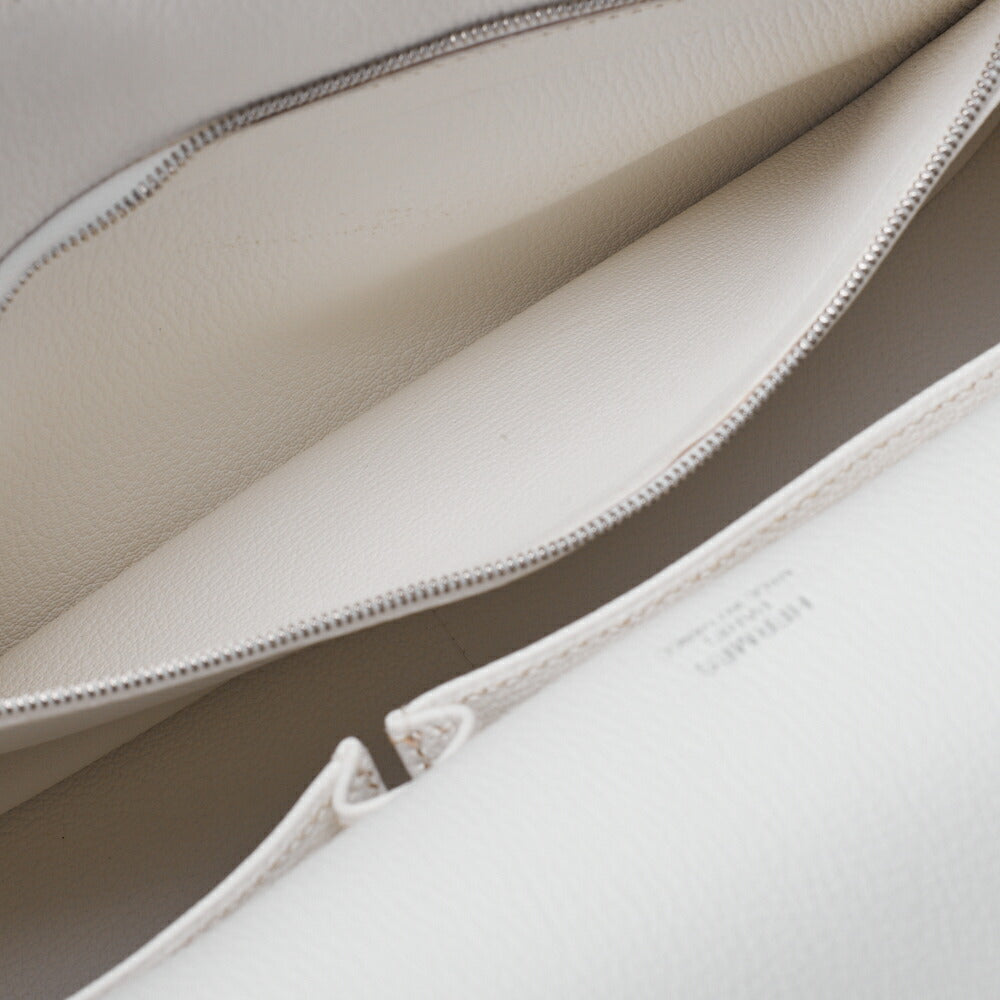 HERMES Gypsiere 34 Shoulder Bag, Tryon Clemence, White, Silver-Tone Hardware, Pre-Owned - Vintage La Charme