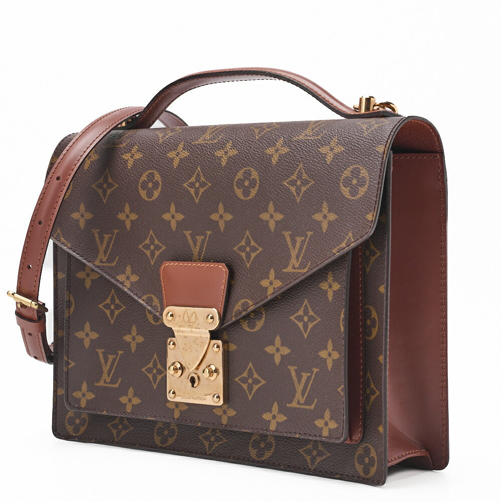 Louis Vuitton Shoulder Bag, Monceau, Monogram, Canvas, Brown, Gold-Tone Hardware, Pre-Owned - Vintage La Charme