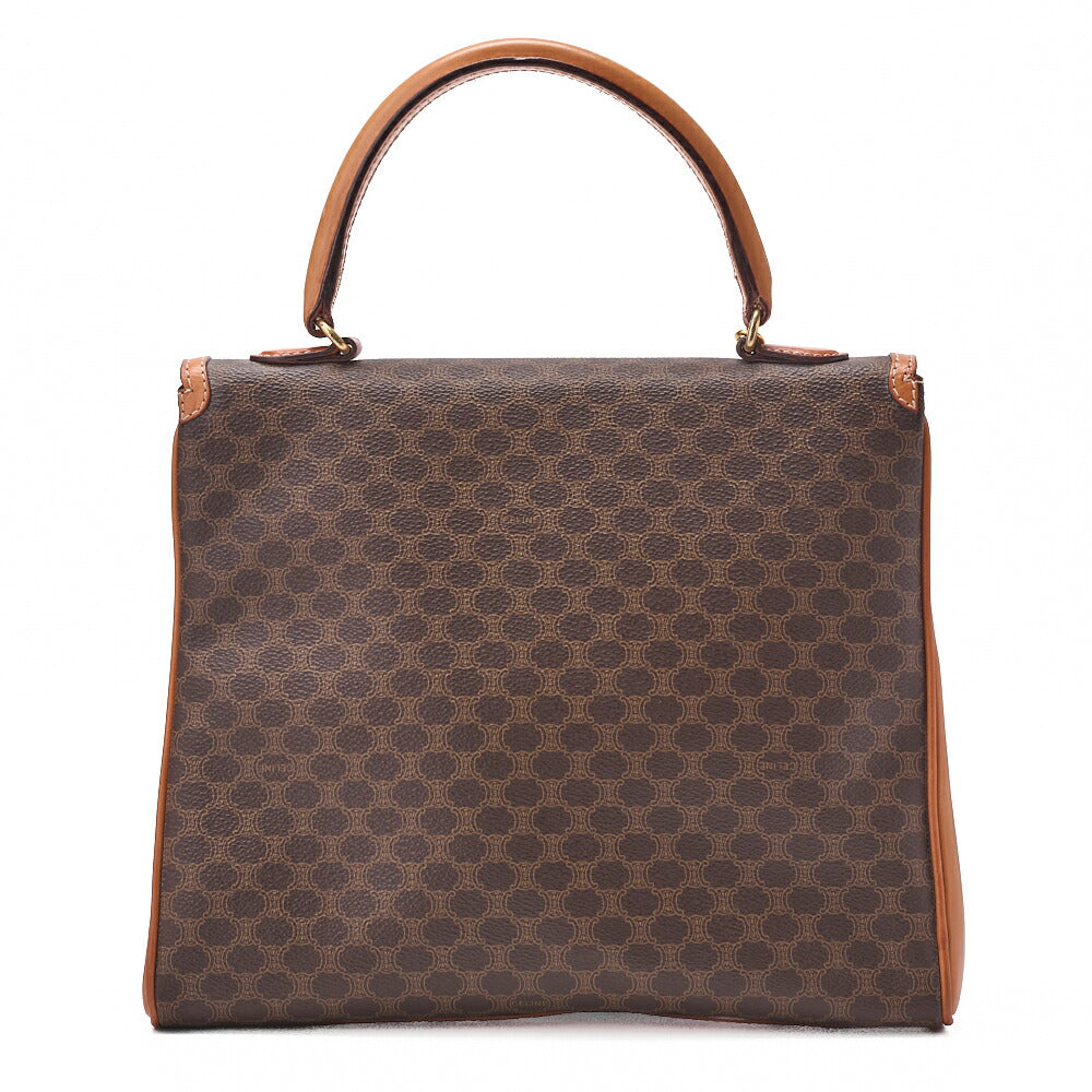 CELINE Handbag Tote Bag Macadam PVC Brown Gold-Tone Hardware Pre-Owned - Vintage La Charme