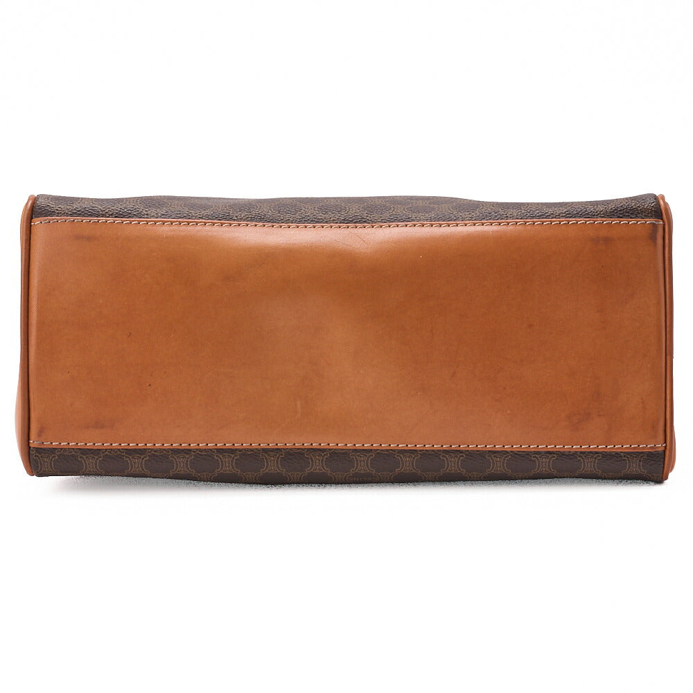 CELINE Handbag Tote Bag Macadam PVC Brown Gold-Tone Hardware Pre-Owned - Vintage La Charme