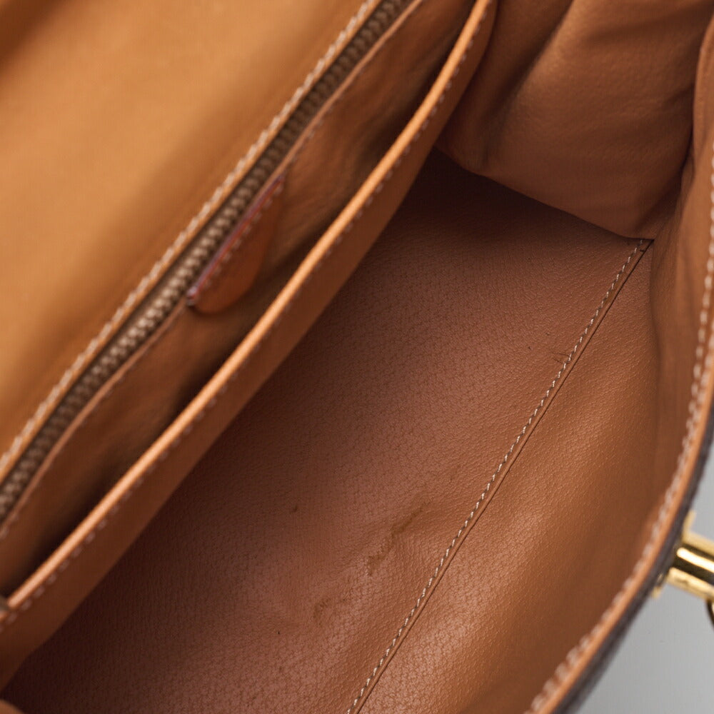 CELINE Handbag Tote Bag Macadam PVC Brown Gold-Tone Hardware Pre-Owned - Vintage La Charme