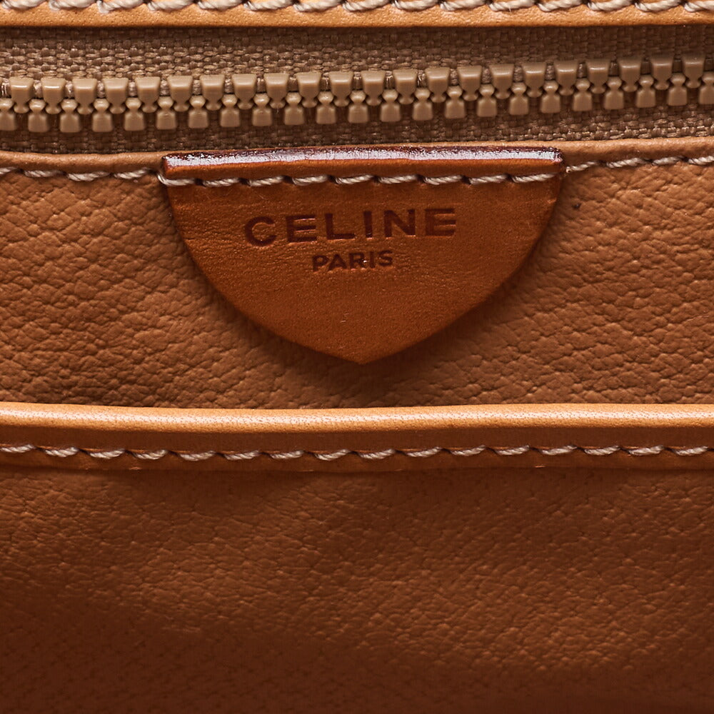 CELINE Handbag Tote Bag Macadam PVC Brown Gold-Tone Hardware Pre-Owned - Vintage La Charme