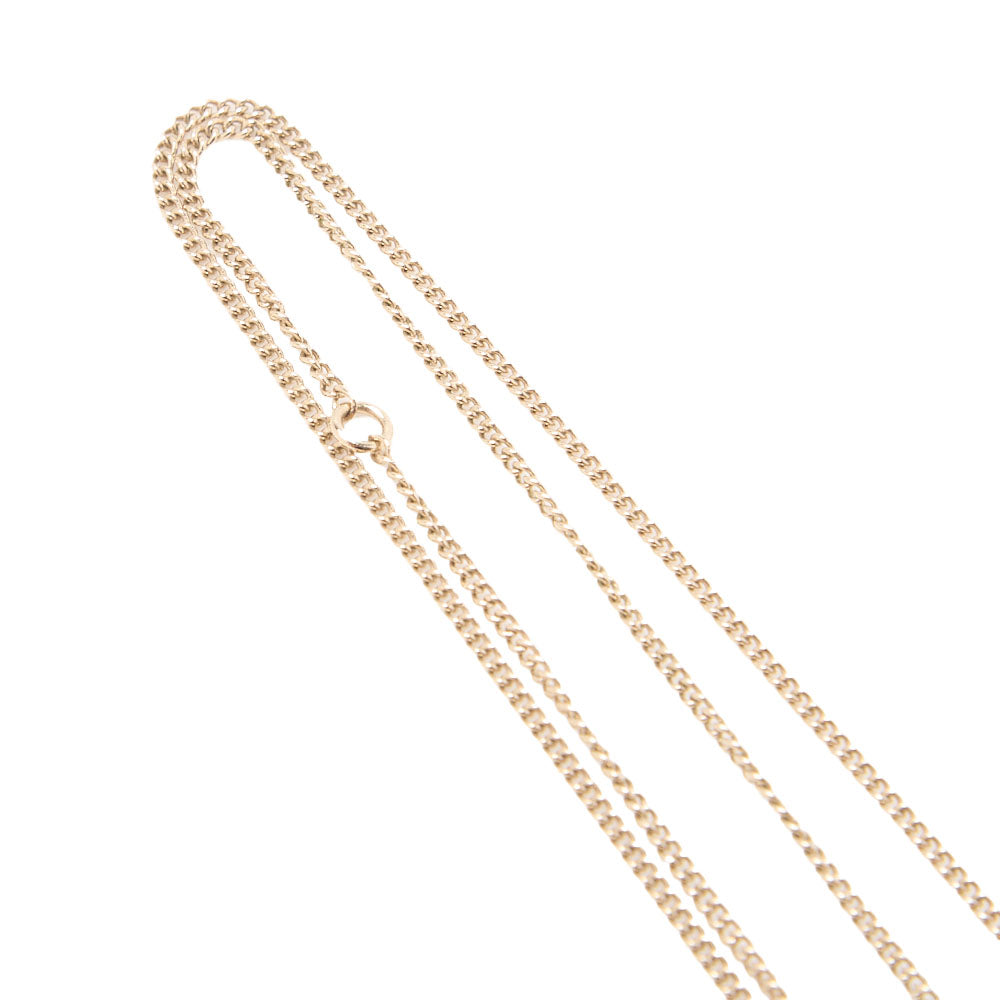Chanel Necklace, Coco Mark Circle, Rhinestone, Gold Plated, Pink, Gold-Tone Hardware, Pre-Owned - Vintage La Charme